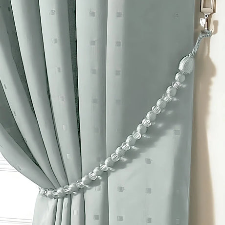 Earl Rope Curtain Tie Back - Single in Duck Egg Blue - Image 3