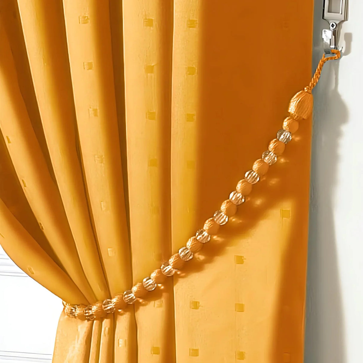 Earl Rope Curtain Tie Back - Single in Gold - Image 3
