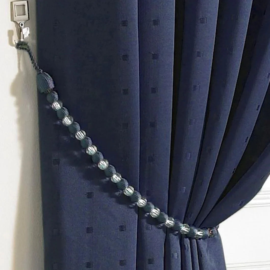 Earl Rope Curtain Tie Back - Single in Navy - Image 3