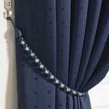 Earl Rope Curtain Tie Back - Single in Navy - Image 3