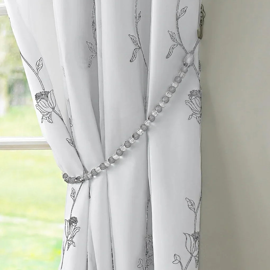Earl Rope Curtain Tie Back - Single in Silver - Image 4