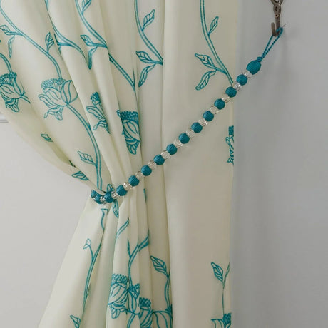 Earl Rope Curtain Tie Back - Single in Teal - Image 2