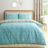 Dreams & Drapes Edena Floral Print Polycotton Duvet Cover Set Natural 2