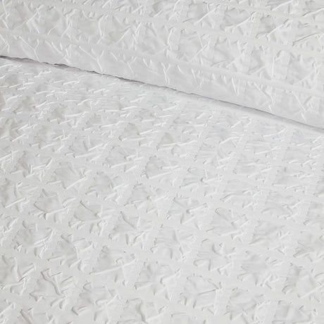 Serene Embossed Grid Microfibre Duvet Cover Set 3