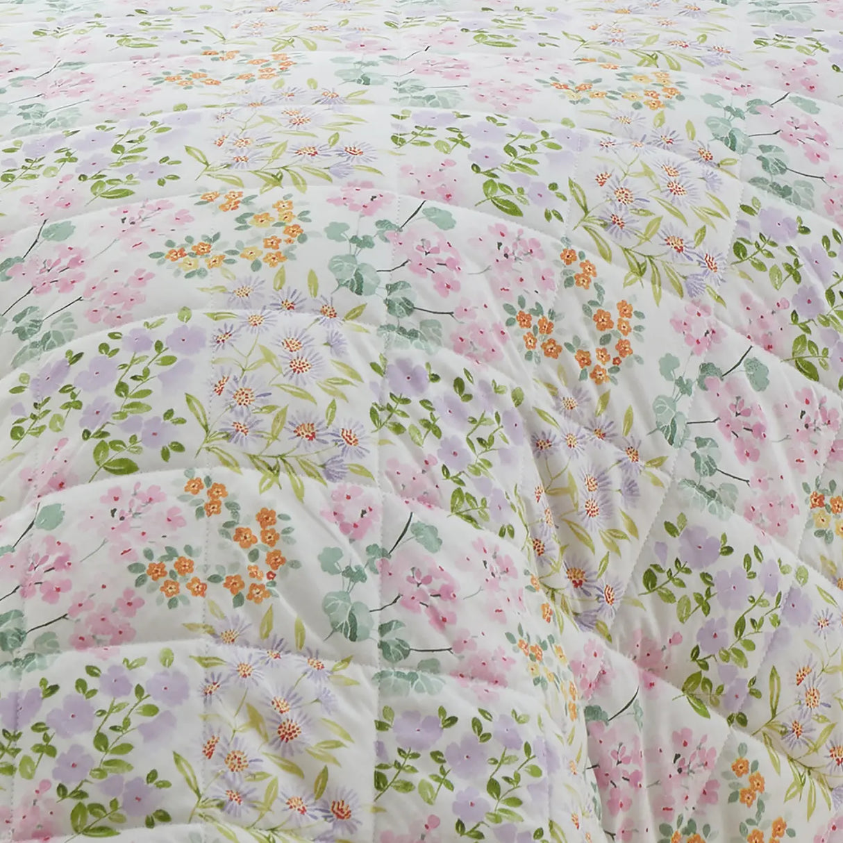 Edith Bedspread 230cm x 230cm Lilac by D & D
