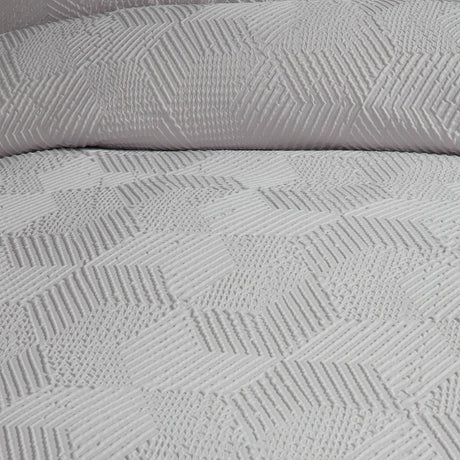 Embossed Geo Duvet Cover Set by Serene