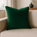 Meridian Velvet Piped Cushion Cover 22" x 22" (55cm x 55cm) by Paoletti