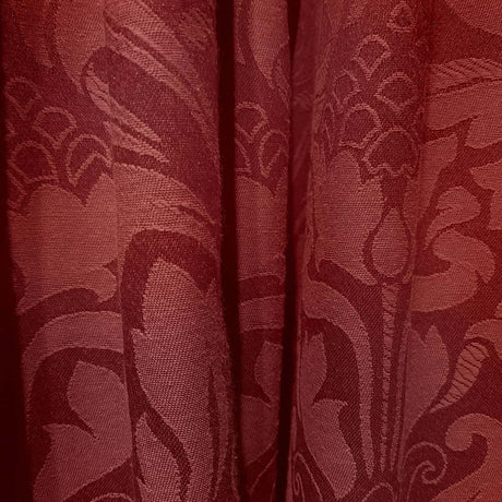 Eastbourne Lined Pencil Pleat Tape Top Curtains Thermal Light Filtering - Burgundy - Eastbourne Pencil Pleat Curtains In Burgundy 2