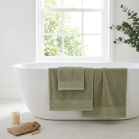 Eden 500gsm Olive 100% Cotton Towels-2