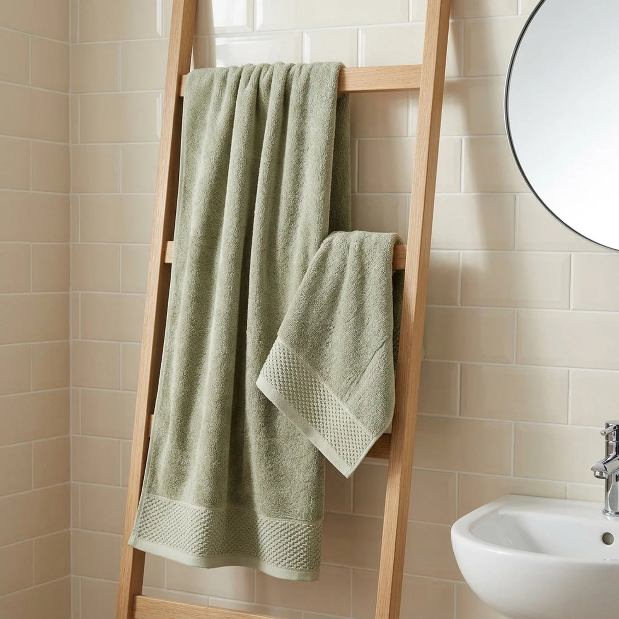 Eden 500gsm Olive 100% Cotton Towels-3