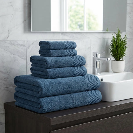 Eden 500gsm Pacific Blue 100% Cotton Towels-3