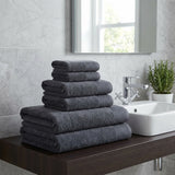 Eden 500gsm Steel Grey 100% Cotton Towels-1