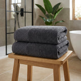 Eden 500gsm Steel Grey 100% Cotton Towels-3