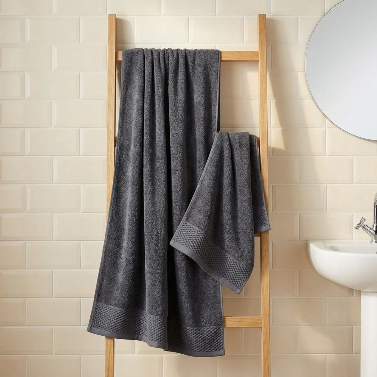Eden 500gsm Steel Grey 100% Cotton Towels-4