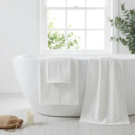 Eden 500gsm White 100% Cotton Towels-2