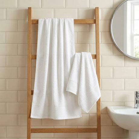 Eden 500gsm White 100% Cotton Towels-4
