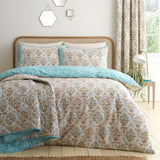 Edena Floral Print Bedspread Natural 230cm x 200cm - Edena Decorative Floral Bedspread In Natural 200Cm X 230Cm 3