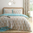 Edena Floral Print Polycotton Duvet Cover Set Natural