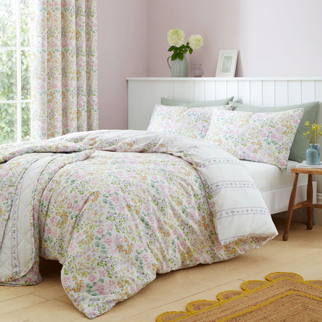 Edith Polycotton Easy Care Duvet Cover Set - Lilac - Edith Duvet Cover Set In Lilac 4