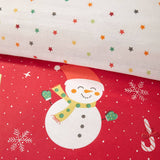 Elf & Santa Christmas Polycotton Duvet Cover Set - Red - Elf & Santa Christmas Duvet Cover Set In Multicolour 2