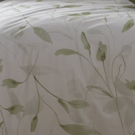 Eliza Eco Friendly Polycotton Duvet Cover Set - Eliza Duvet Cover Set In Green 3