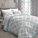 Emily Floral Duck Egg Bedspread 230 x 195cm