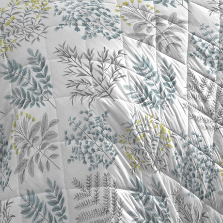 Emily Floral Duck Egg Bedspread 230 x 195cm - Emily Bedspread In Duck Egg 230 X 195Cm 3
