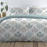 Emily Floral Duck Egg Polycotton Duvet Cover Set