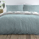 Emily Floral Duck Egg Polycotton Duvet Cover Set - Emily Duvet Cover Set In Duck Egg 4