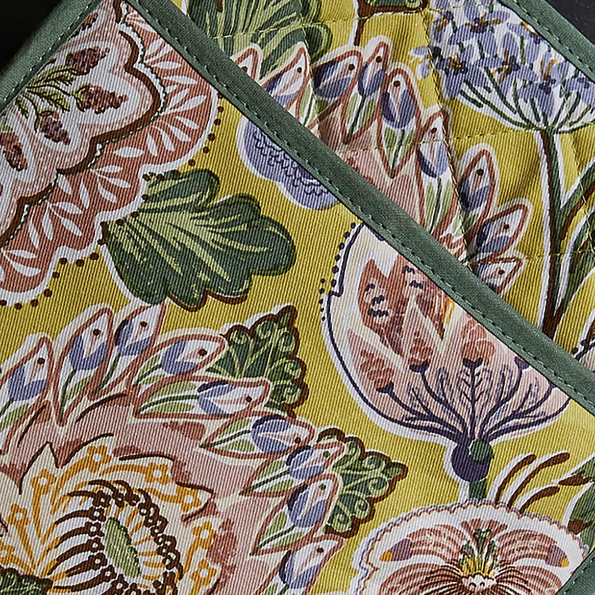 Ulster Weavers Emmeline Floral Pot Mitt - Emmeline Pot Mitt In Green 3