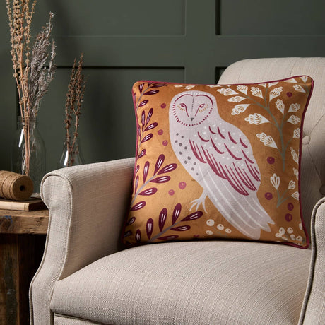 Enchanted Velvet Cushion Cover Red & Yellow