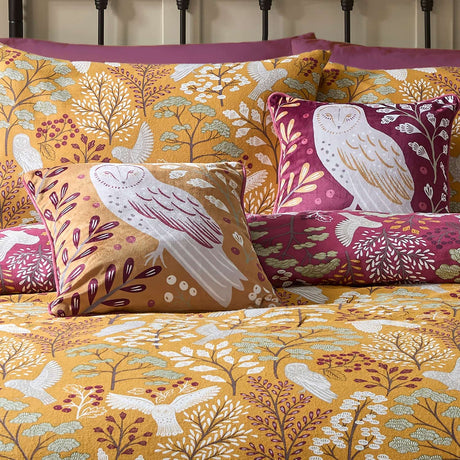 Enchanted Velvet Cushion Cover Red & Yellow - Enchanted Cushion In Red 43 X 43Cm 4