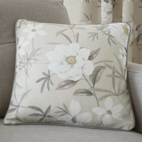 Eve Floral Cushion Cover 43cm x 43cm - Natural