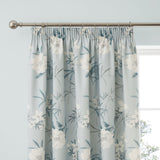 Eve Pencil Pleat Tape Top Curtains - Duck Egg Light Filtering Printed - Eve Pencil Pleat Curtains In Duck Egg 2