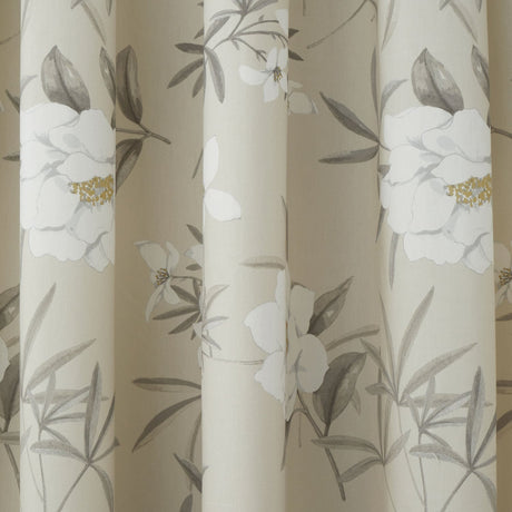 Eve Pencil Pleat Tape Top Curtains - Natural Light Filtering Printed - Eve Pencil Pleat Curtains In Natural 3
