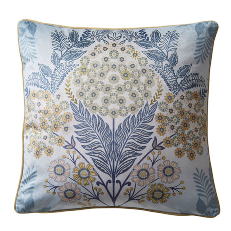 Evelina Floral Velvet Cushion Cover - Evelina Cushion In Navy 43 X 43Cm 2