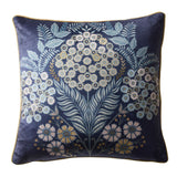 Evelina Floral Velvet Cushion Cover - Evelina Cushion In Navy 43 X 43Cm 3