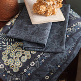 Evelina Floral Cotton Duvet Cover Set - Evelina Duvet Cover Set In Navy 4