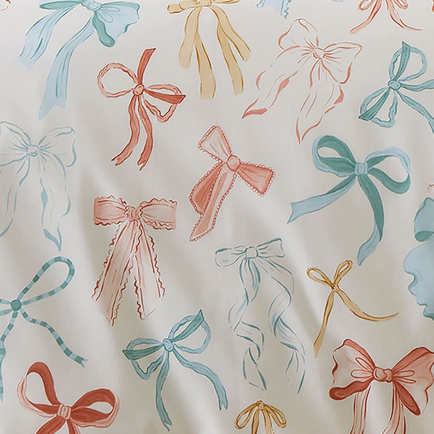 Evelyn Polycotton Duvet Cover Set - Multi - Evelyn Bows Duvet Cover Set In Multicolour 3