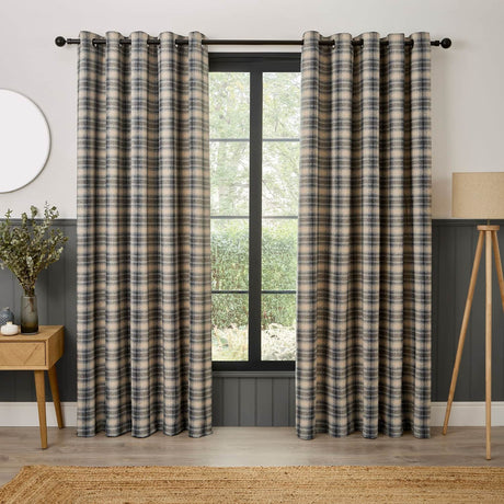 Everett Eyelet Curtains - Grey Light Filtering Jacquard