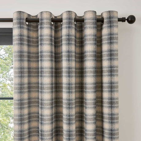 Everett Eyelet Curtains - Grey Light Filtering Jacquard - Everett Eyelet Curtains In Grey 2
