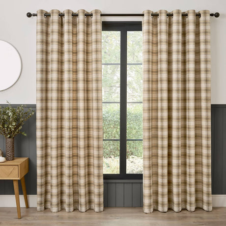 Everett Eyelet Curtains - Natural Light Filtering Jacquard