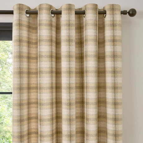 Everett Eyelet Curtains - Natural Light Filtering Jacquard - Everett Eyelet Curtains In Natural 2
