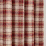 Everett Eyelet Curtains - Red Light Filtering Jacquard - Everett Eyelet Curtains In Red 3