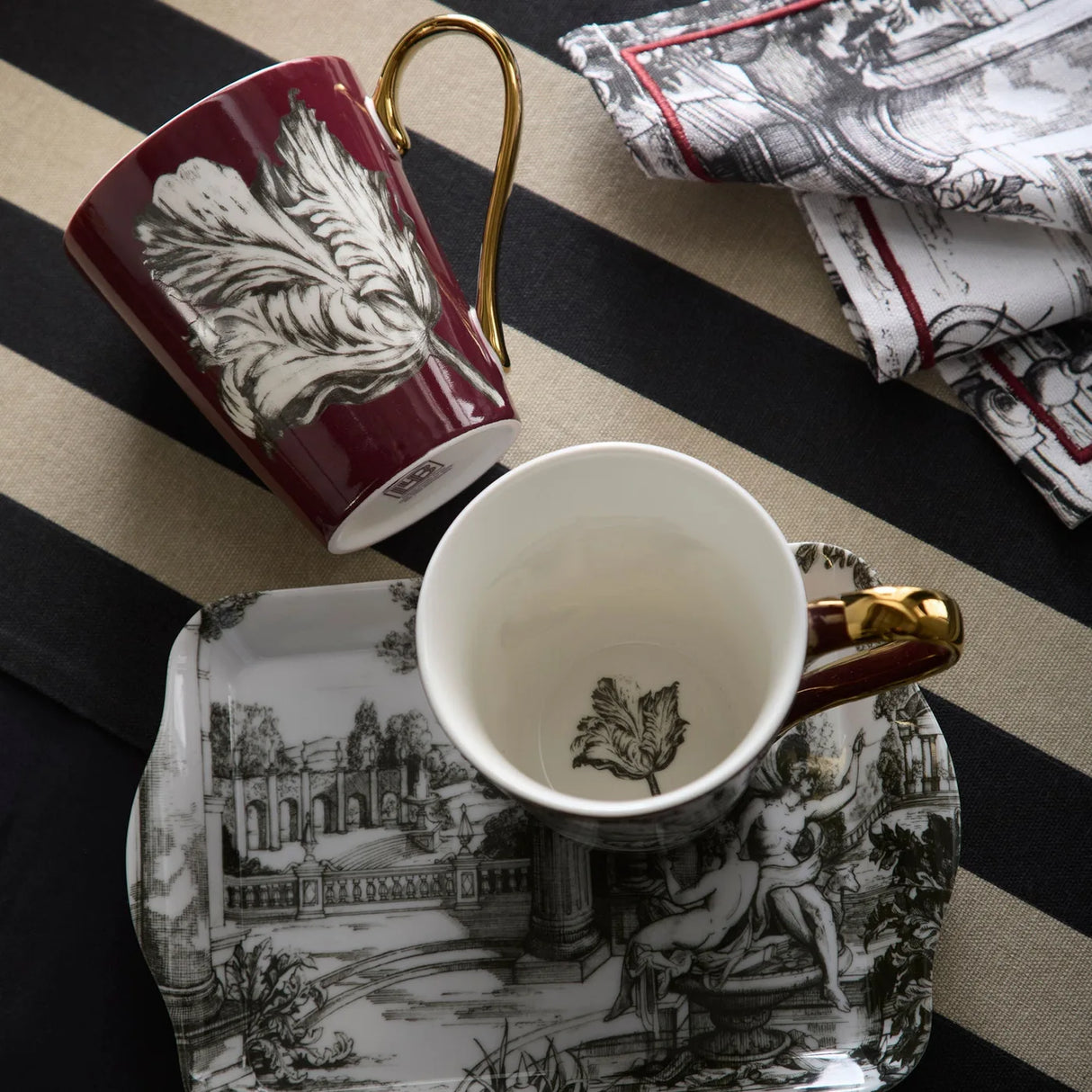 Festivo Mug and Tray Set in Multicolour