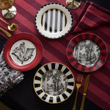 Festivo Porcelain Side Plates 4 Pack in Multicolour