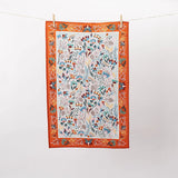Field Mice Cotton Tea Towel in Blue