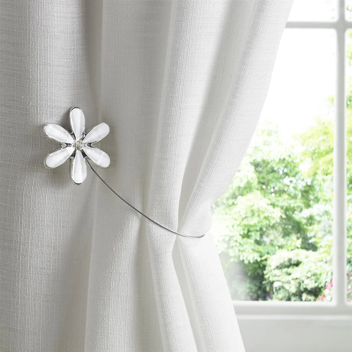 Alan Symonds Flower Magnet Curtain Tie Back Pair 5