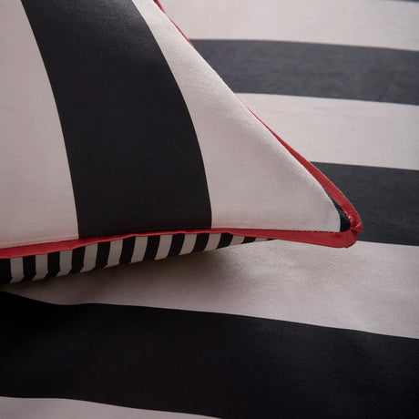Festivo Circus Stripe Duvet Cover Set in Black - Double