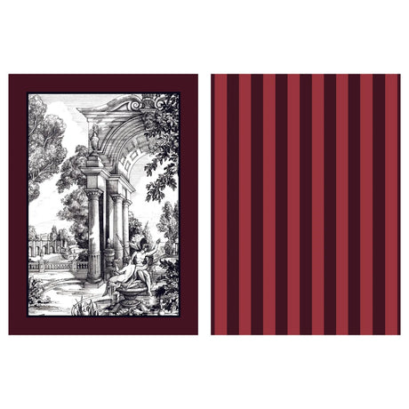 Festivo Cotton Tea Towel 2 Pack in Red